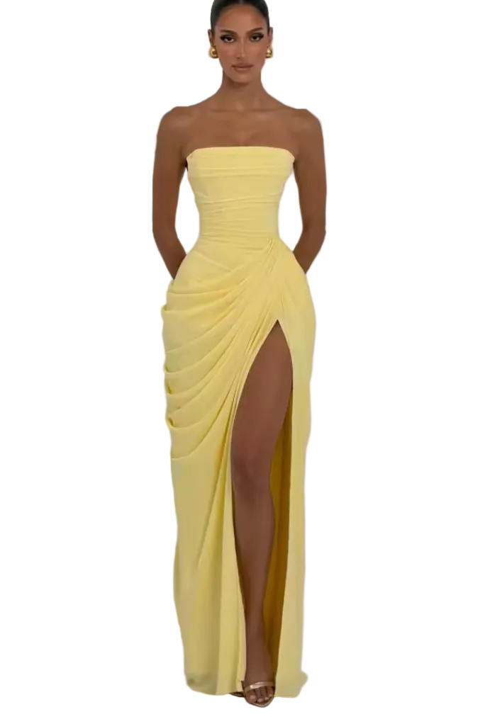Vestido de Pierna Abierta