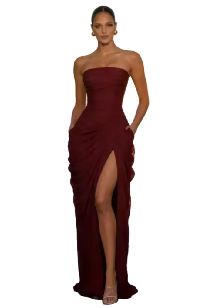 Vestido de Pierna Abierta