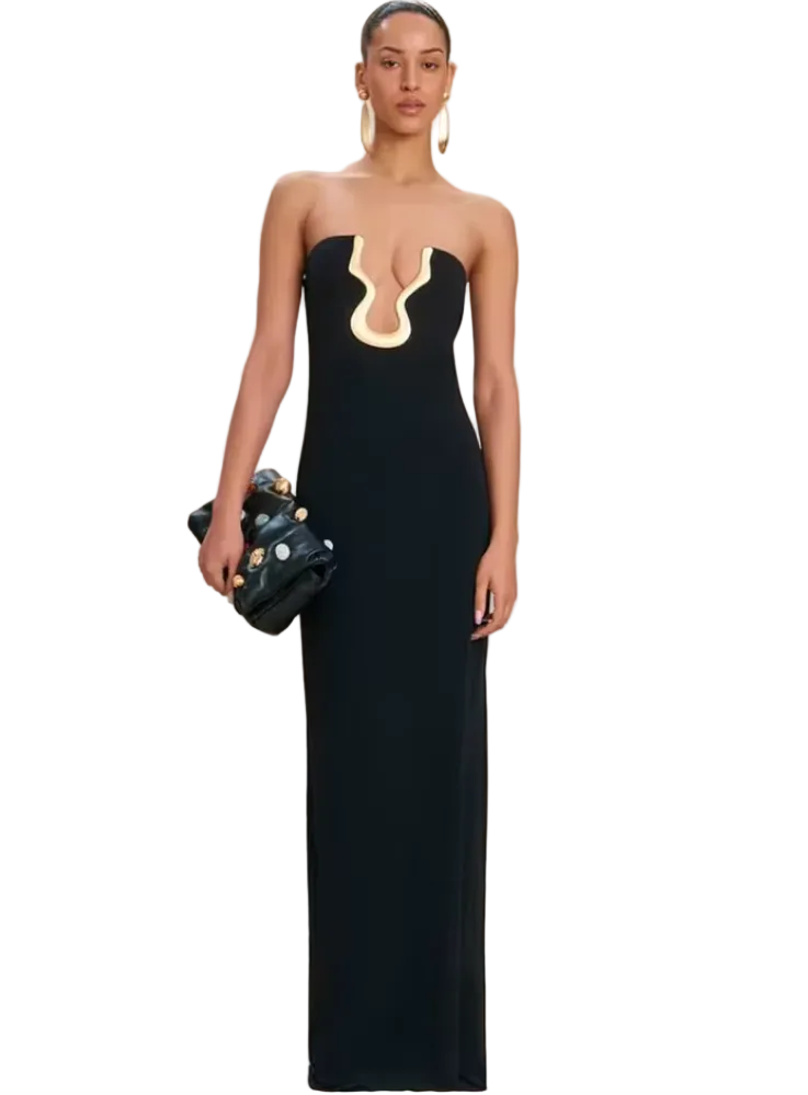 Vestido de Escote Abierto