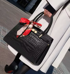 Bolso Cocodrilo Negro